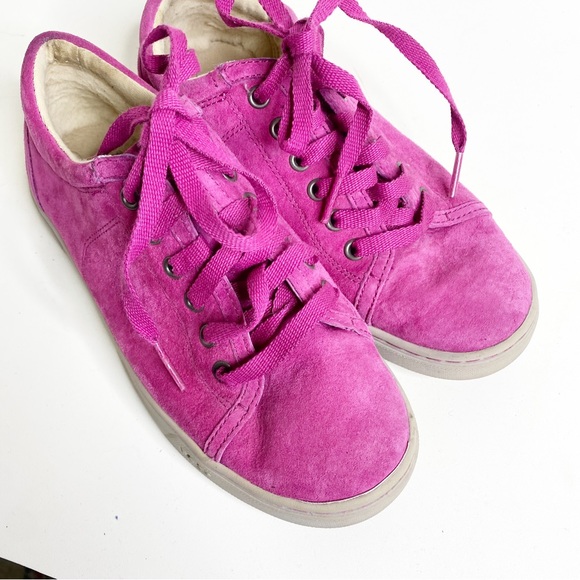 UGG Australia Womens Tomi Sneaker Shoes Pink 1005484 Suede Lace Up Low Top - Picture 6 of 9
